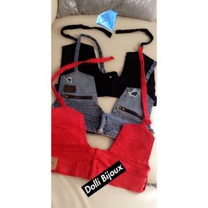 Custom denim Bralettes